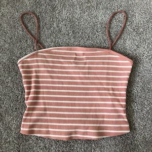SHEIN Size XS Pink/White Striped Tank Top